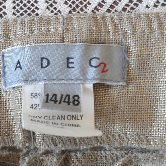 Philippe ADEC2  Wide Leg Gold Metallic  Pants NWT - Picture 9 of 16